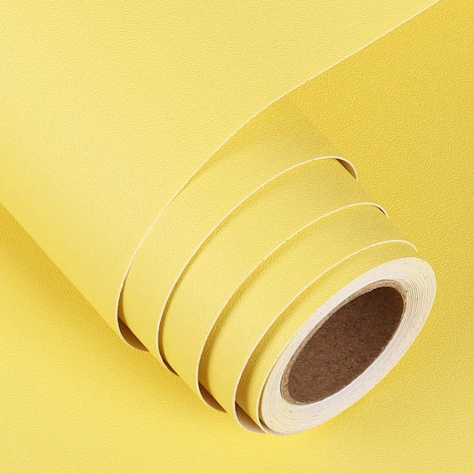 Bright Yellow Wallpaper Stick and Peel for Kids Bedroom Matte Yellow Contact Paper Peel and Stick Yellow Wallpaper Self Adhesive Thick Removable Wall Paper for Cabinet Desk Drawers 12" x 200"
