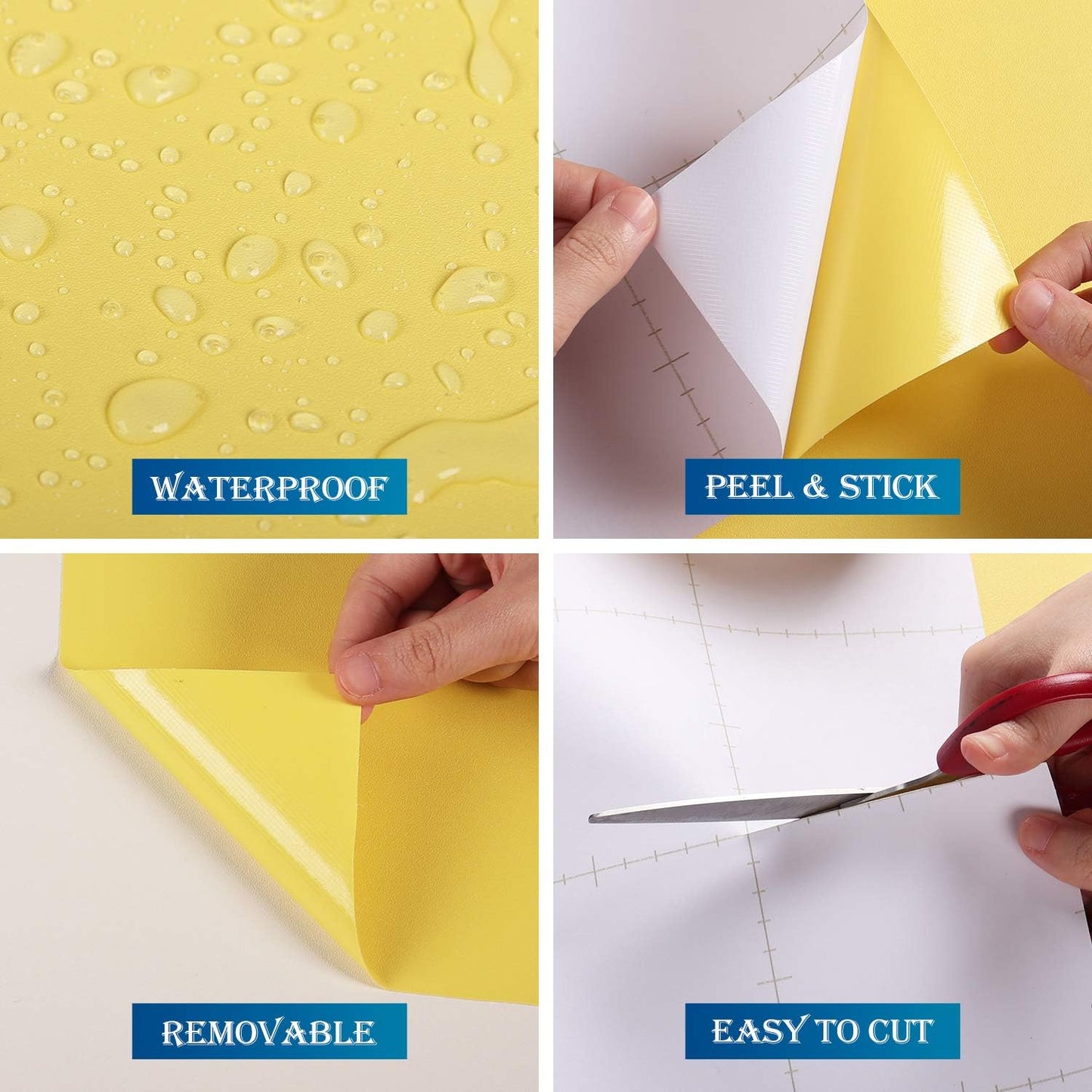 Bright Yellow Wallpaper Stick and Peel for Kids Bedroom Matte Yellow Contact Paper Peel and Stick Yellow Wallpaper Self Adhesive Thick Removable Wall Paper for Cabinet Desk Drawers 12" x 200"