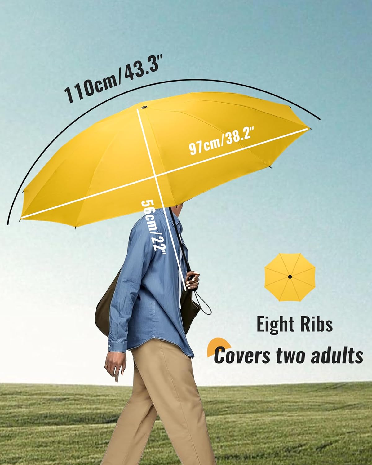 Travel Compact Umbrella Windproof - Portable Automatic for Rain, Folding Umbrella for Men and Women, Portable 210T Fabric