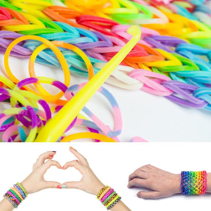 3000 Loom Rubber Bands Refill Kit,75 S-Clips & 5 Hooks Bracelet DIY Yellow | Premium Rubber Band Bracelet Making Supplies for Kids DIY Crafting Gift