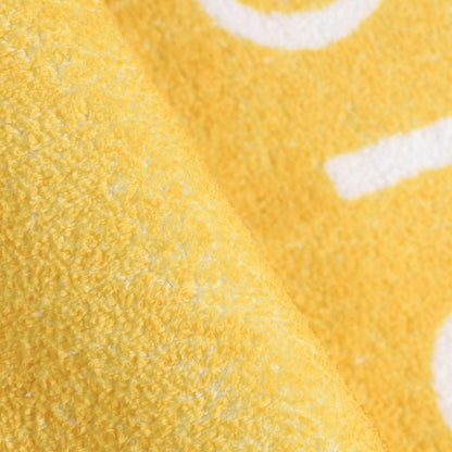 Round ABC Area Rug,47 Inch Soft Floor Carpet,Yellow | Washable Alphabet Circle Rug,Non Slip Floor Mat Ideal for Bedrooms,Kids Rooms,Classrooms