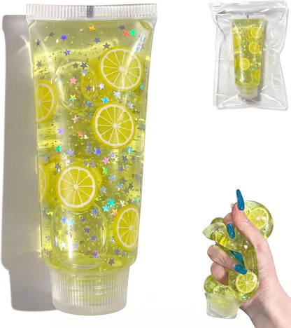 Toothpaste Squishy Toys, Slow Rising Stress Relief Gifts for Adults, Yellow | Cute Soft Toothpaste Squeeze Toys Help Calm Anxiety, Improve Focus. Easy to Clean, Portable. Ideal for Office Home Travel