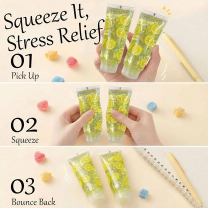 Toothpaste Squishy Toys, Slow Rising Stress Relief Gifts for Adults, Yellow | Cute Soft Toothpaste Squeeze Toys Help Calm Anxiety, Improve Focus. Easy to Clean, Portable. Ideal for Office Home Travel