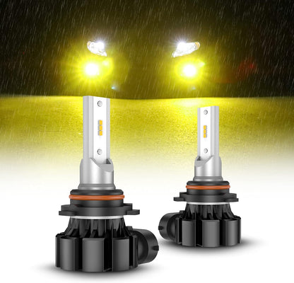 9006 LED Fog Light Bulbs Yellow, 600% Brightness 9006 HB4 LED Fog Light, 3000K Amber Strong Penetration 9006 Fog Light Led Bulb Yellow Replacement for Cars,Trucks(Pack of 2)
