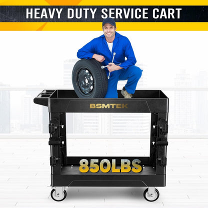 4 Tier Rolling Tool Cart on Wheels with Professional Tool Cart with Locking Drawer-Metal, 400LBS Load Capacity Heavy Duty Storage with Pegboard for Repair Shop, Garage, Warehouse, Workshop