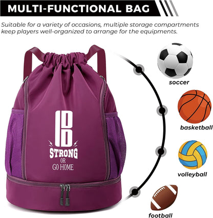 Youth Soccer Bags Boys Girls Backpack for Soccer Basketball Volleyball & Football with Ball Compartment