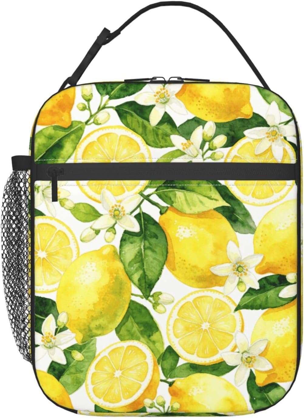 Yellow Lemon Lunch Bag for Women - Leak-Proof Cooler Lunch Containers for Sports, Travel, Hiking, Office