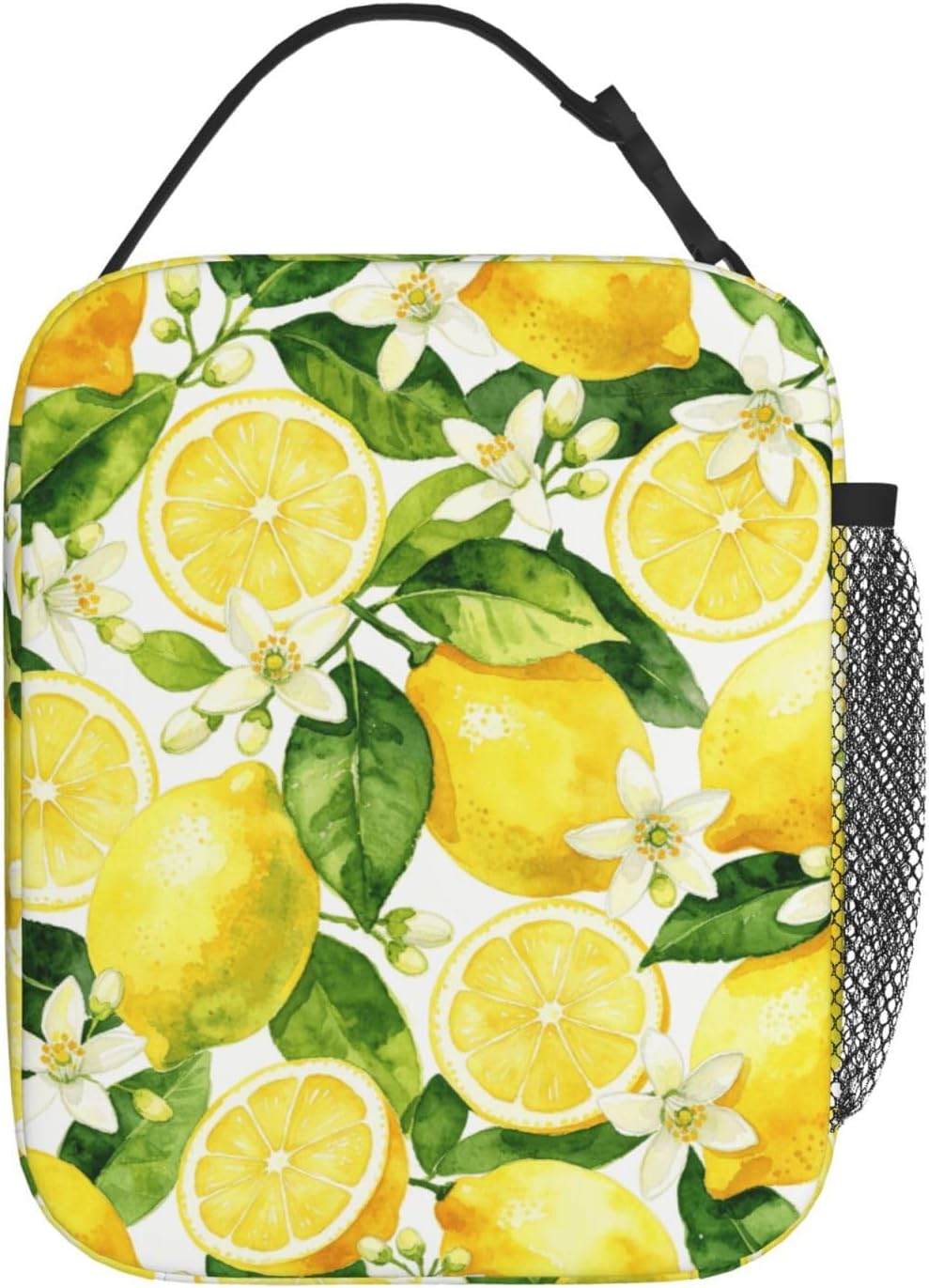 Yellow Lemon Lunch Bag for Women - Leak-Proof Cooler Lunch Containers for Sports, Travel, Hiking, Office