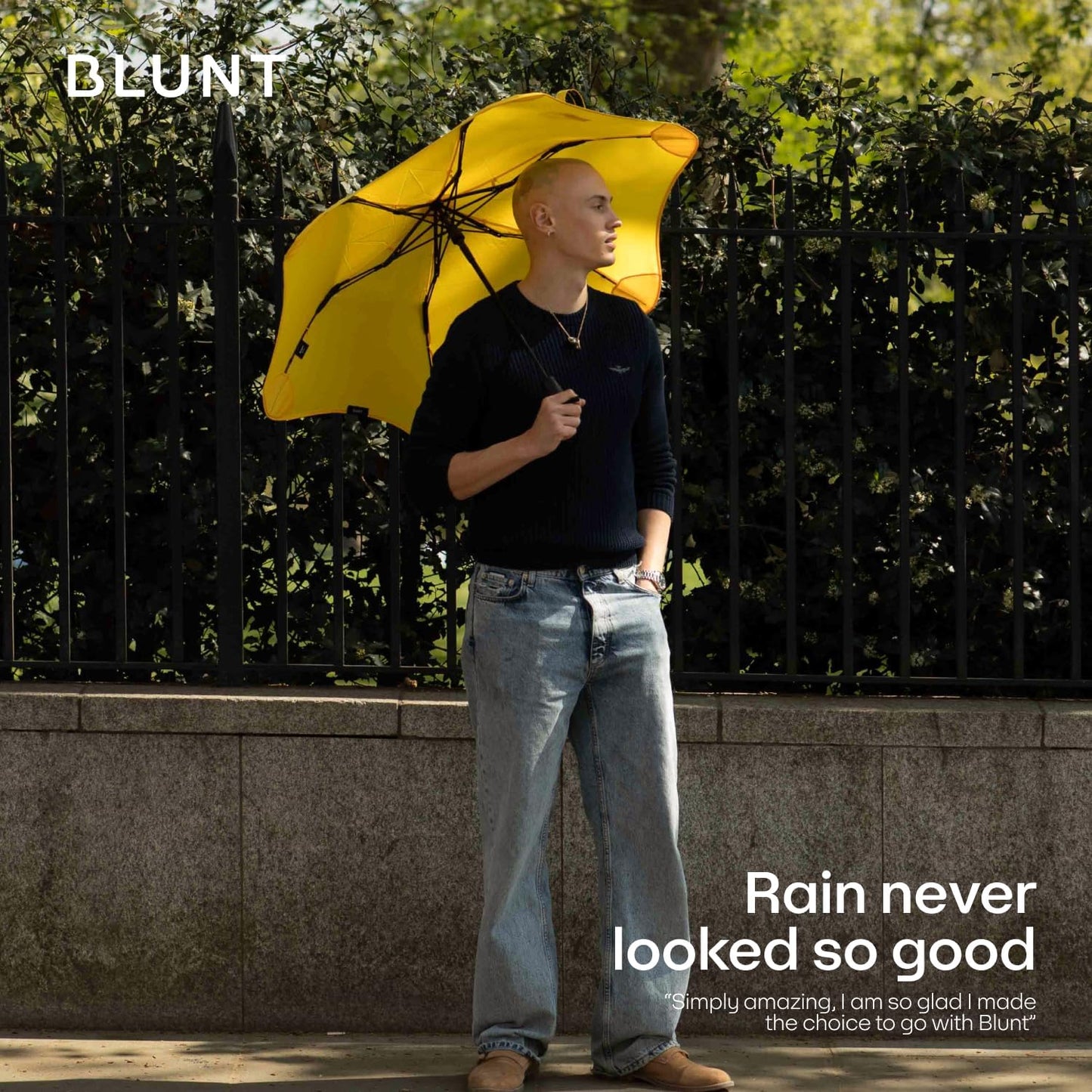 BLUNT Metro Windproof Travel Umbrella - 39" Compact Umbrella for Wind and Rain, Portable, Heavy Duty, UV Protection