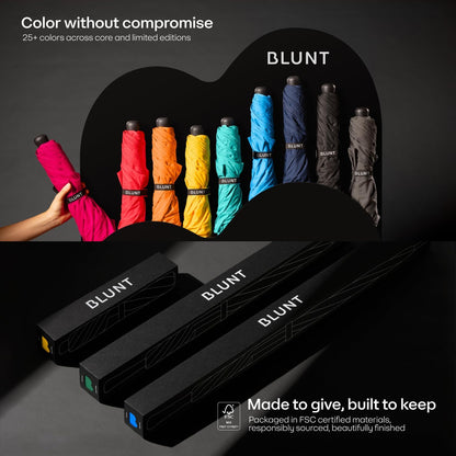 BLUNT Metro Windproof Travel Umbrella - 39" Compact Umbrella for Wind and Rain, Portable, Heavy Duty, UV Protection