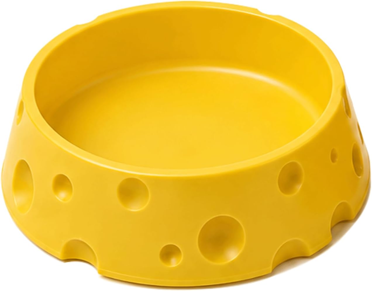 Feeder Cat Dog Bowl Cheese Shape Yellow | For Puppies and Small Breeds Feeding, Kittens