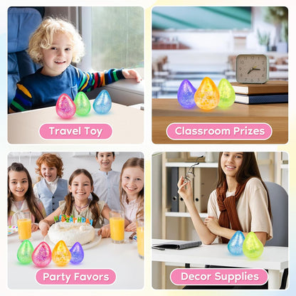 12 Pcak Fidget Stress Balls, Slow Rising Stress Ball for Kids Adults | Hand Therapy Sensory Squishy Ball,Bulk Squishy Squeeze Ball Set and Birthday Party