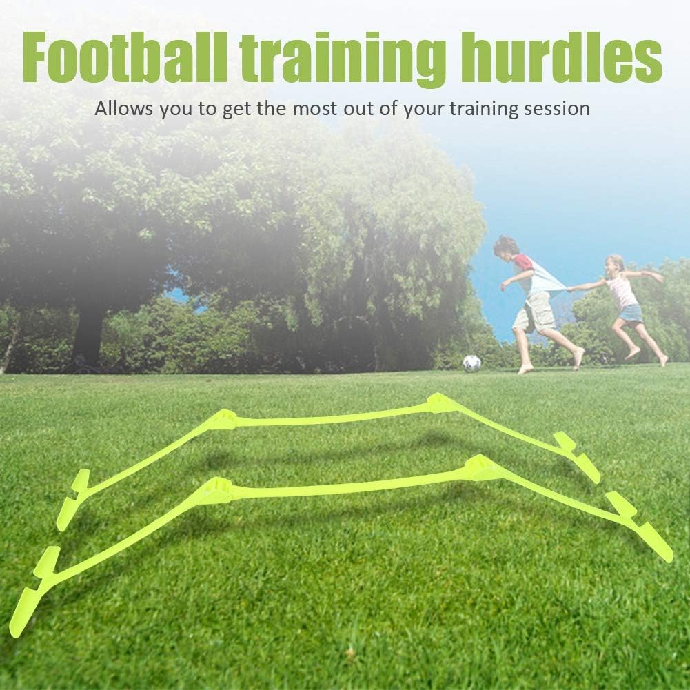 Speed Training Hurdles, 2pcs Football Soccer Aids Adjustable Multipurpose portable hurdle for Yellow Hurdle Set (2pcs)