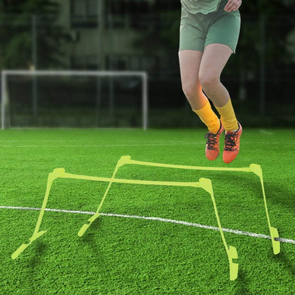 Speed Training Hurdles, 2pcs Football Soccer Aids Adjustable Multipurpose portable hurdle for Yellow Hurdle Set (2pcs)