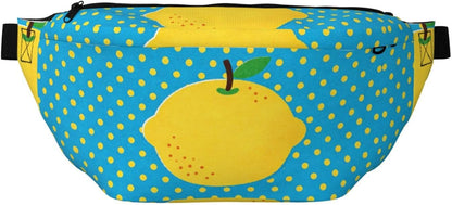 Blue Yellow Dot Running Waist Pack-No-Bounce Phone Holder for Gym, Waterproof Crossbody Fanny Pack with Adjustable Belt