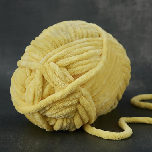 Sweet Snuggles Yarn - Yarn for Knitting, Crochet, Weaving, and Arts & Crafts - Yellow, Polyester, 8.8 oz