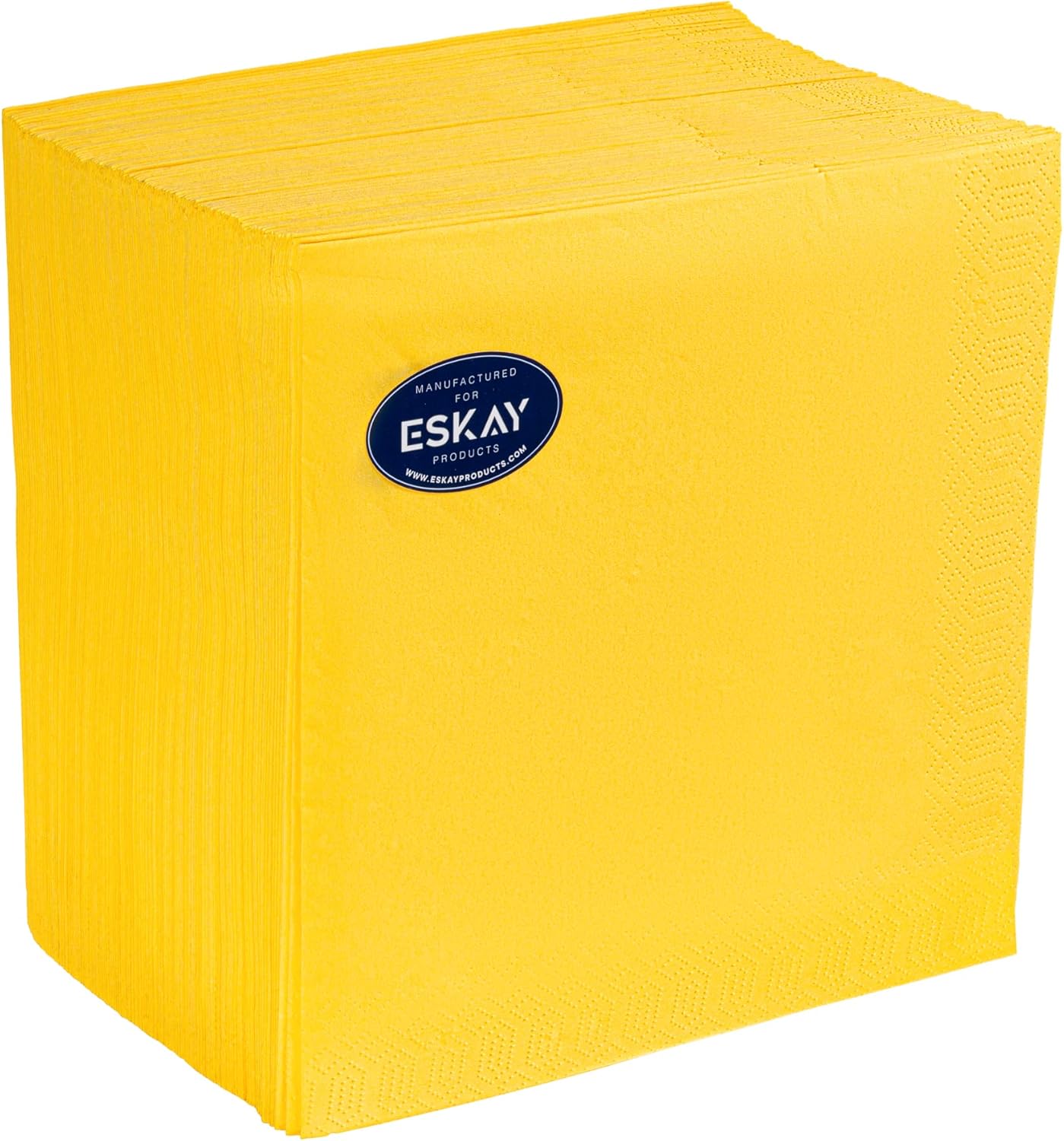 Yellow 3-Ply Disposable Lunch Napkins, 125 Count – Paper Cocktail & Party Napkins for Weddings, Birthdays, Bars & Events, EU Made