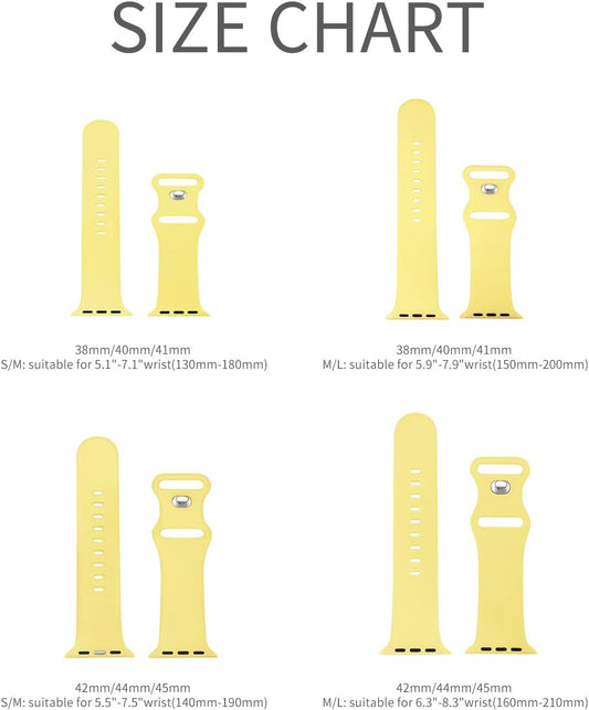 Sport Bands Compatible with Apple Watch Band 38mm/40mm/41mm/42mm/44mm/45mm/49mm Women Men,Soft Silicone Strap Compatible with iWatch Ultra2/Ultra Series10/9/8/7/6/5/4/3/2/1/SE Ginger Yellow