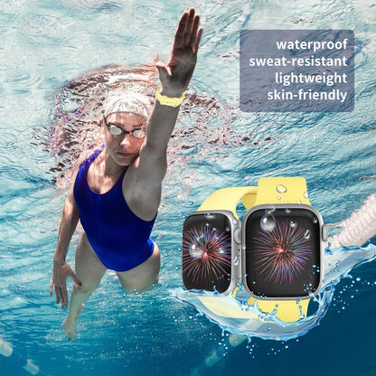 Sport Bands Compatible with Apple Watch Band 38mm/40mm/41mm/42mm/44mm/45mm/49mm Women Men,Soft Silicone Strap Compatible with iWatch Ultra2/Ultra Series10/9/8/7/6/5/4/3/2/1/SE Ginger Yellow