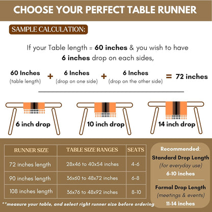 Yellow Table Runner 72 Inches Long - Striped Table Cover with Fringes - 100% Cotton, Soft, Tight Weave, Non Slip Tablerunner for Dining, Wedding - Pale Yellow, White (14x72 inches)