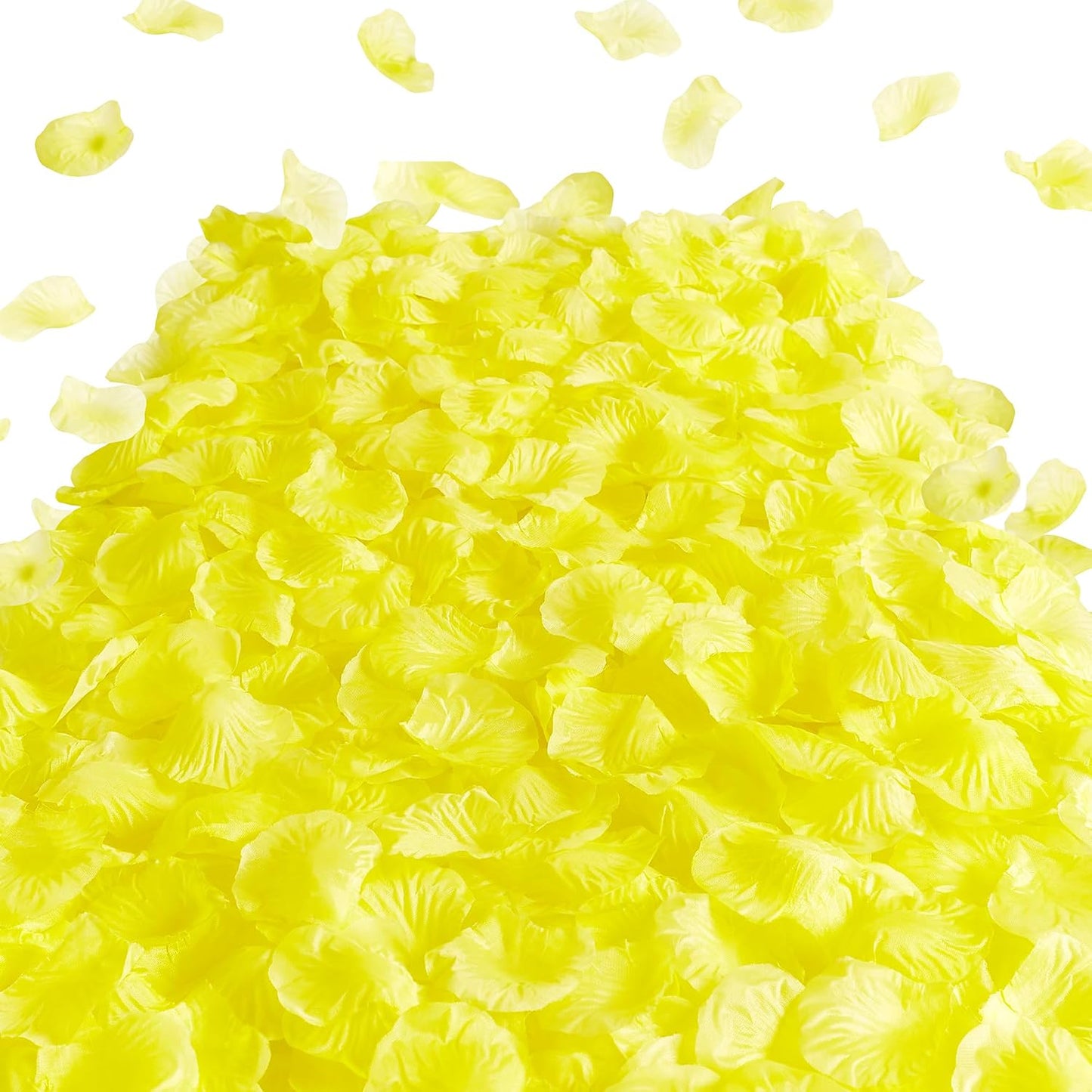 1500PCS Yellow Rose Petals Silk Rose Petals for Romantic Night for Her Set Valentine,Wedding,Party,Proposal Anniversary Decorations