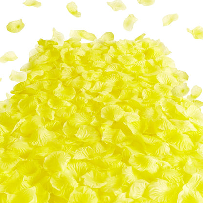 1500PCS Yellow Rose Petals Silk Rose Petals for Romantic Night for Her Set Valentine,Wedding,Party,Proposal Anniversary Decorations