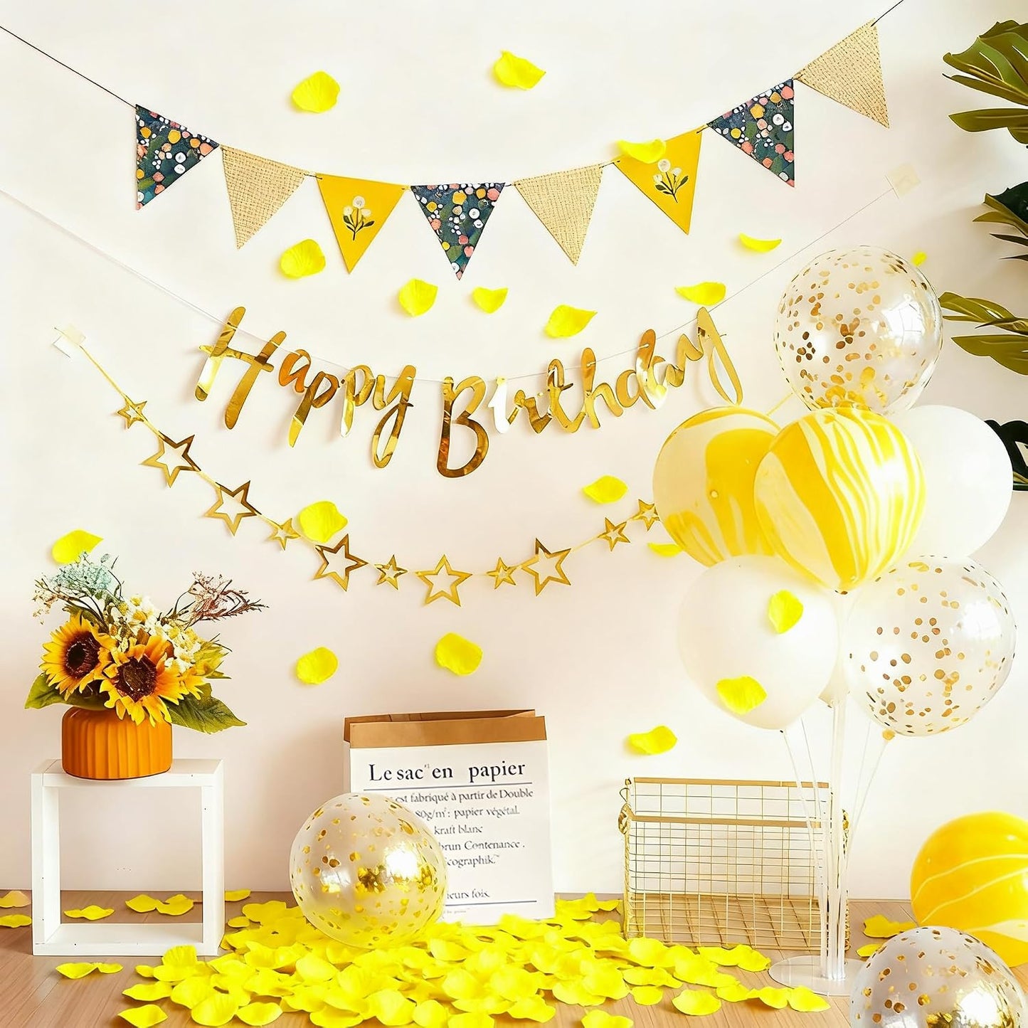 1500PCS Yellow Rose Petals Silk Rose Petals for Romantic Night for Her Set Valentine,Wedding,Party,Proposal Anniversary Decorations