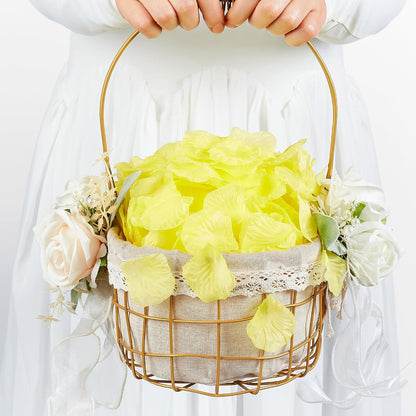 1500PCS Yellow Rose Petals Silk Rose Petals for Romantic Night for Her Set Valentine,Wedding,Party,Proposal Anniversary Decorations