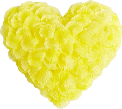 1500PCS Yellow Rose Petals Silk Rose Petals for Romantic Night for Her Set Valentine,Wedding,Party,Proposal Anniversary Decorations