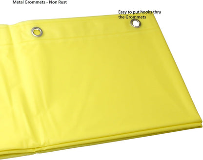 inc. Essentials EVA Shower Curtain Liner - Water-Resistant, Rustproof Metal Grommets, 3 Magnets Bottom, Easy Clean, 72" x 72" Size (Yellow)
