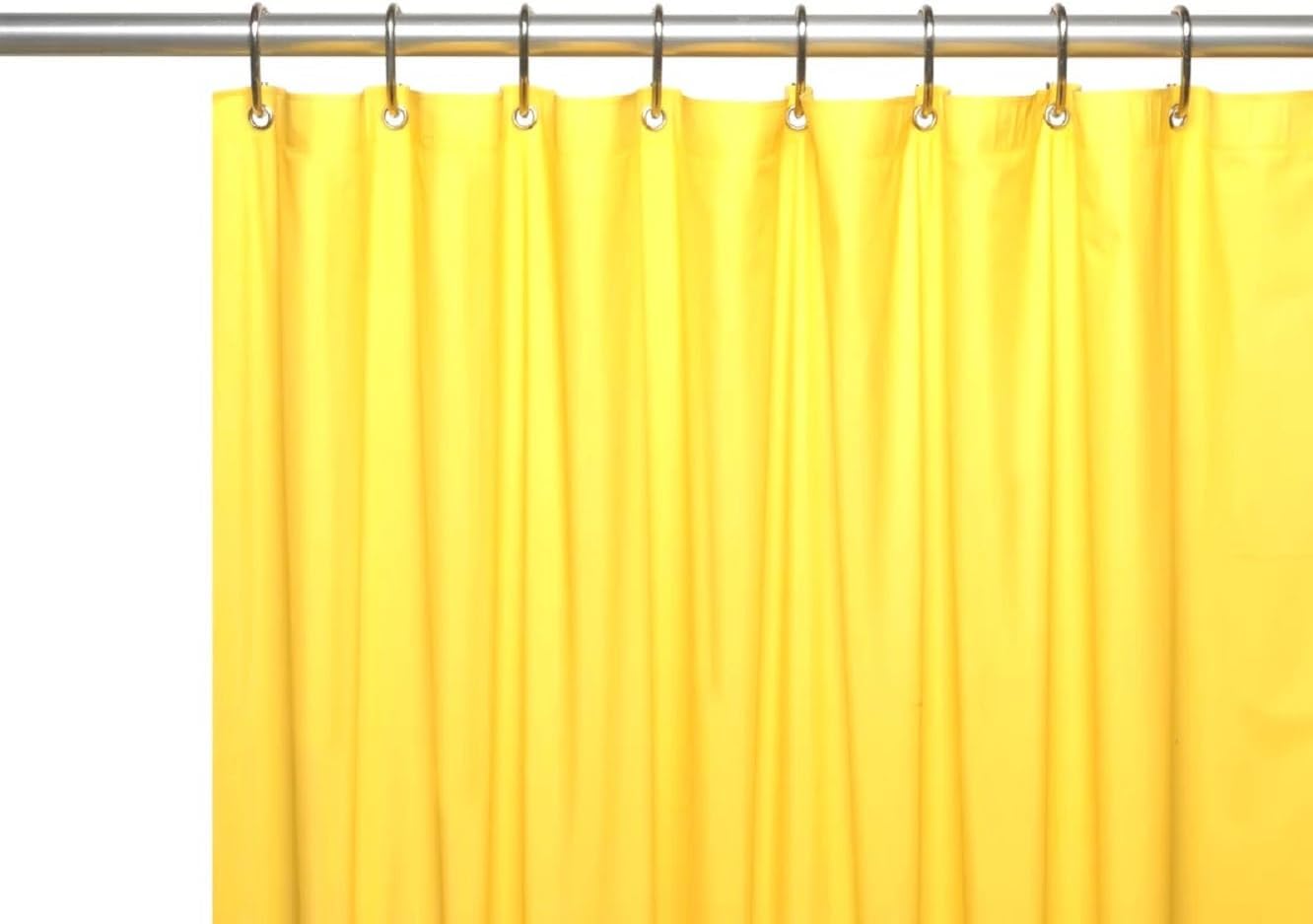 inc. Essentials EVA Shower Curtain Liner - Water-Resistant, Rustproof Metal Grommets, 3 Magnets Bottom, Easy Clean, 72" x 72" Size (Yellow)