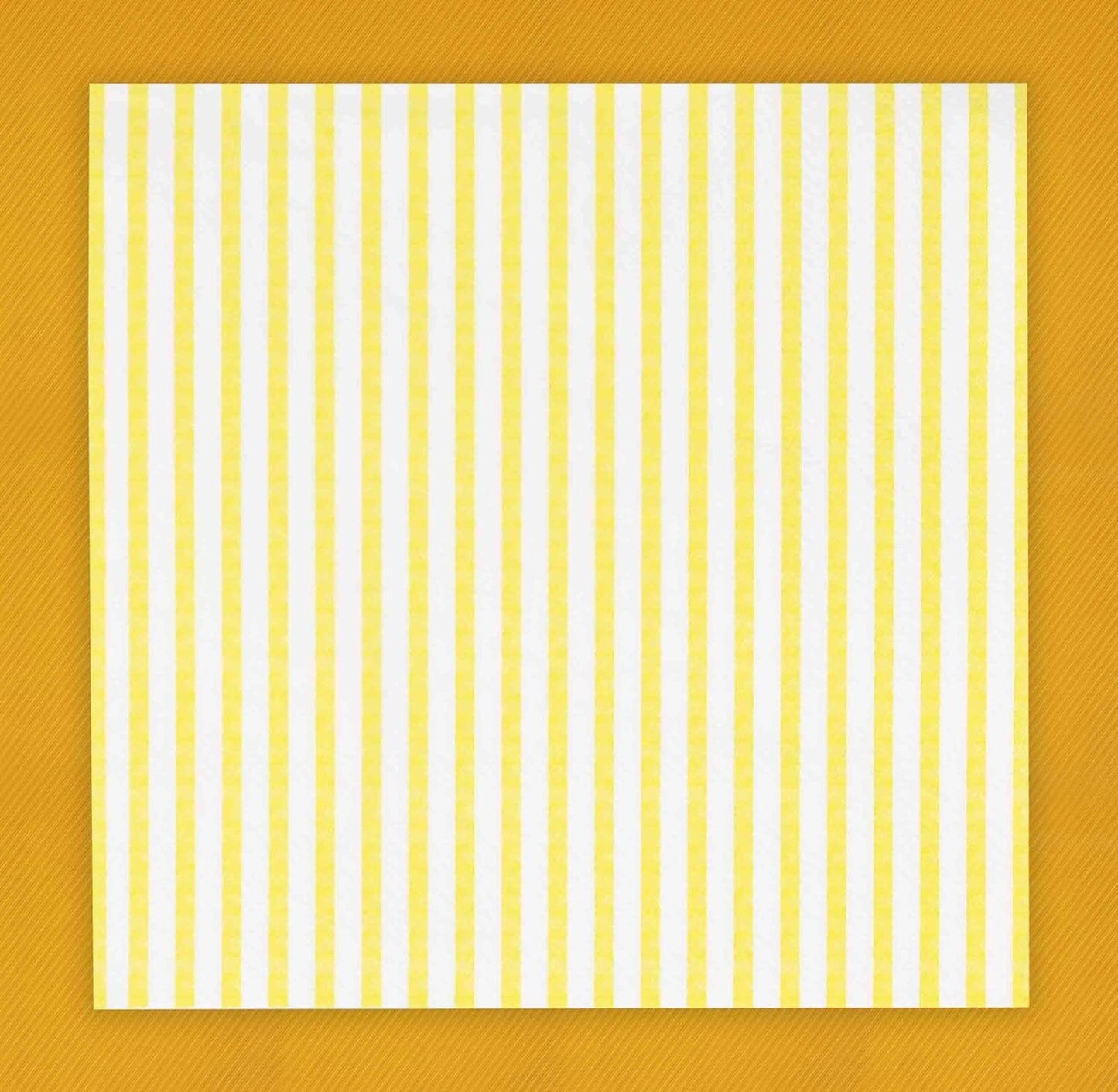 100 Pcs Yellow & White Stripe Cocktail Beverage Napkins Disposable Paper Thin Striped Dessert Napkin for Birthday Baby Shower Party Supplies Decor