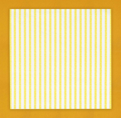 100 Pcs Yellow & White Stripe Cocktail Beverage Napkins Disposable Paper Thin Striped Dessert Napkin for Birthday Baby Shower Party Supplies Decor