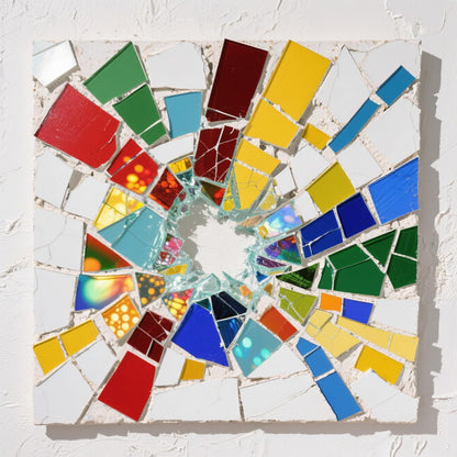 Irregular Stained Glass Scraps Mosaic Tiles Pieces 1-3cm Broken Glass Pieces Shapes for Crafts,Fusing,DIY Resin Art, Mosaic Making Projects,Aquarium Gravel,410g/14.5oz (Red&Orange&Yellow)