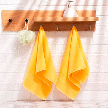 Bathroom Hand Towels 2 Set, Cotton Hand Towel for Bath, Hand, Face, Kitchen, Super Soft, Highly Absorbent, Machine Washable, Size 14" x 30" (Yellow)…