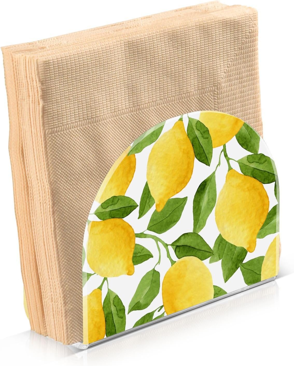 Lemon Acrylic Napkin Holders U-Shaped Design for Table and Kitchen,Table Top Napkin Holders for Restaurant,Parties,Weddings,Home Decor