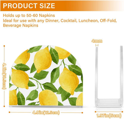 Lemon Acrylic Napkin Holders U-Shaped Design for Table and Kitchen,Table Top Napkin Holders for Restaurant,Parties,Weddings,Home Decor