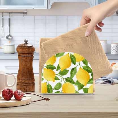 Lemon Acrylic Napkin Holders U-Shaped Design for Table and Kitchen,Table Top Napkin Holders for Restaurant,Parties,Weddings,Home Decor
