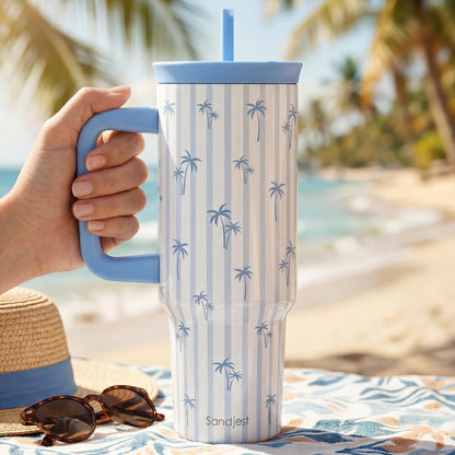 Lemon Stainless Steel Locking Lid Silicone Straw Tumbler with Handle 40oz, Insulated Stainless Steel Travel Cup for Women Girls Friends, Gift Idea for Birthday Summer Vacation