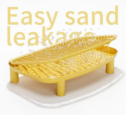 Cat Litter Step for Litters Box,18"x12" Adjustable Height Cat Litter Ramp Double Layer with Filter Function,Elevated Cats Litter Tray for Small Elder Cats Easy Cleaning (Yellow)