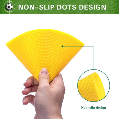 Poly Spot Markers 4inch/9 inch Non-Slip Rubber Agility Markers | Flat Field Cones Floor Dots Football Soccer Basketball Training Markers School Activities Exercise Drills Social Distancing