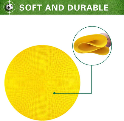 Poly Spot Markers 4inch/9 inch Non-Slip Rubber Agility Markers | Flat Field Cones Floor Dots Football Soccer Basketball Training Markers School Activities Exercise Drills Social Distancing