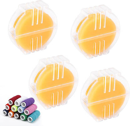 4Pcs Beeswax Thread Conditioner,Thread Wax for Sewing Thread,Thread Conditioner Beeswax for Quilting Sewing Strengthening Line Embroidery Wax for Thread(Yellow)