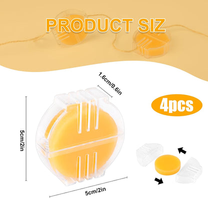 4Pcs Beeswax Thread Conditioner,Thread Wax for Sewing Thread,Thread Conditioner Beeswax for Quilting Sewing Strengthening Line Embroidery Wax for Thread(Yellow)