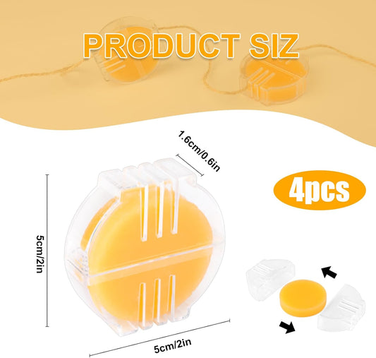 4Pcs Beeswax Thread Conditioner,Thread Wax for Sewing Thread,Thread Conditioner Beeswax for Quilting Sewing Strengthening Line Embroidery Wax for Thread(Yellow)