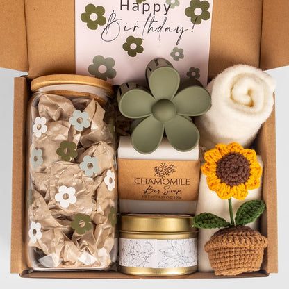 Birthday Gifts for Women, Self Care Gifts Baskets Care Package for Women, Happy Birthday Gifts for Teen Girls, Her, Mom, Sister, Best Friend, Wife, Girlfriend, Coworker