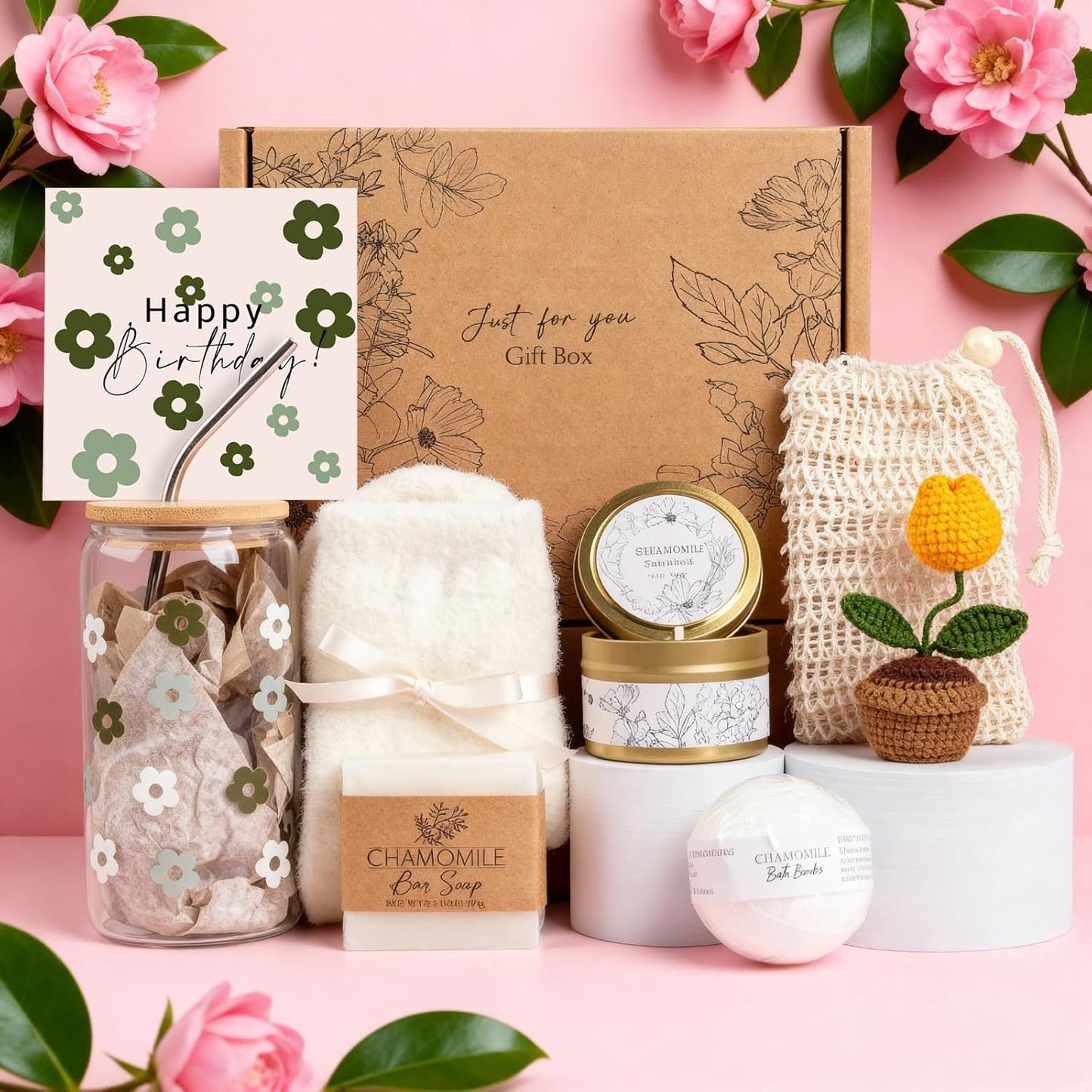 Birthday Gifts for Women, Self Care Gifts Baskets Care Package for Women, Happy Birthday Gifts for Teen Girls, Her, Mom, Sister, Best Friend, Wife, Girlfriend, Coworker