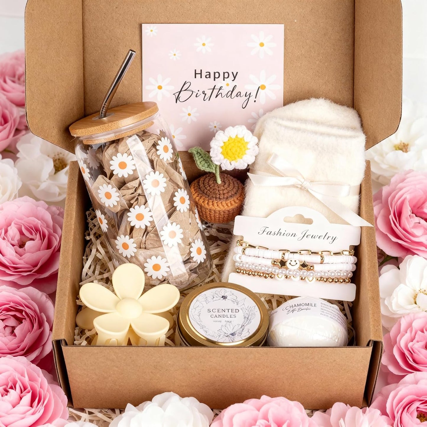 Birthday Gifts for Women, Self Care Gifts Baskets Care Package for Women, Happy Birthday Gifts for Teen Girls, Her, Mom, Sister, Best Friend, Wife, Girlfriend, Coworker