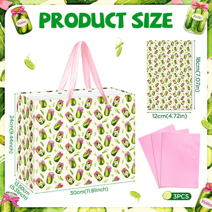Lemon Gift Bag Yellow Lemon Floral Theme Party Wrapping with Tissue Paper and Card Decorations for Kids Adult Summer Fruit Birthday Baby Shower Lemonade Wedding Party Favors Gift Wrap Bag Supplies