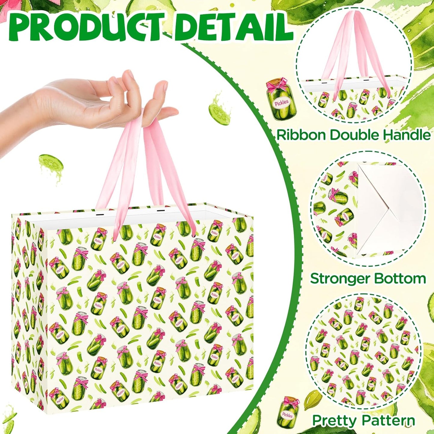 Lemon Gift Bag Yellow Lemon Floral Theme Party Wrapping with Tissue Paper and Card Decorations for Kids Adult Summer Fruit Birthday Baby Shower Lemonade Wedding Party Favors Gift Wrap Bag Supplies